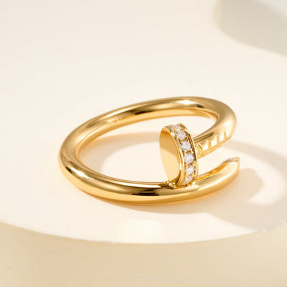 [Rani Jewelry] JUSTE RING 2.6MM HALF DIAMOND