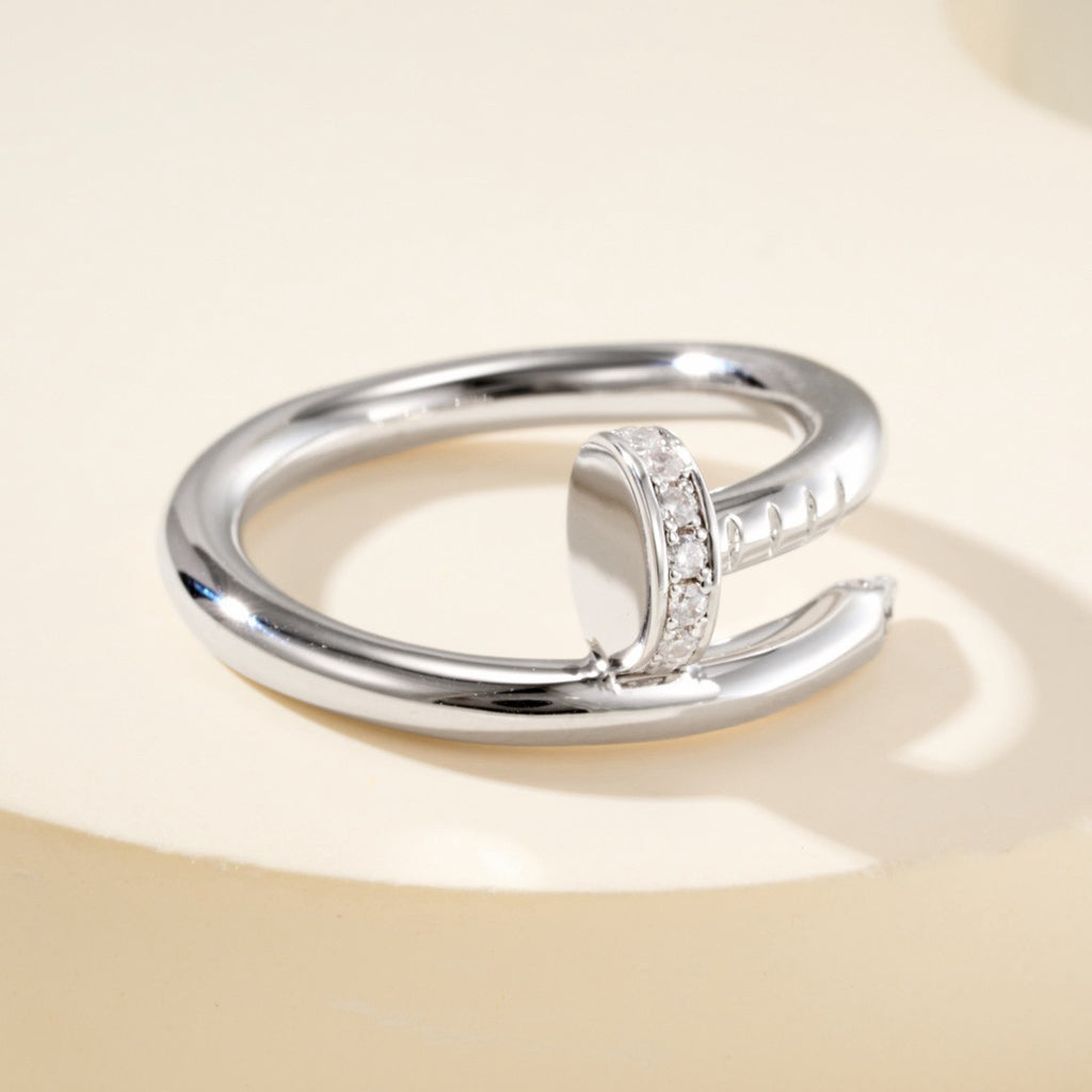 [Rani Jewelry] JUSTE RING 2.6MM HALF DIAMOND