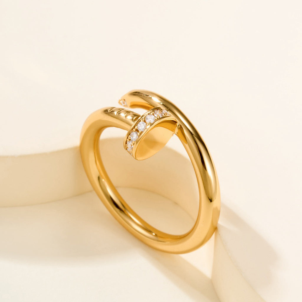 [Rani Jewelry] JUSTE RING 2.6MM HALF DIAMOND