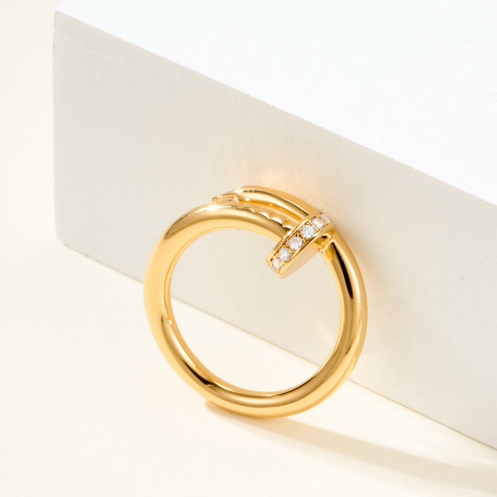 [Rani Jewelry] JUSTE RING 2.6MM HALF DIAMOND