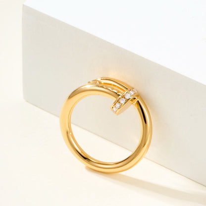 [Rani Jewelry] JUSTE RING 2.6MM HALF DIAMOND