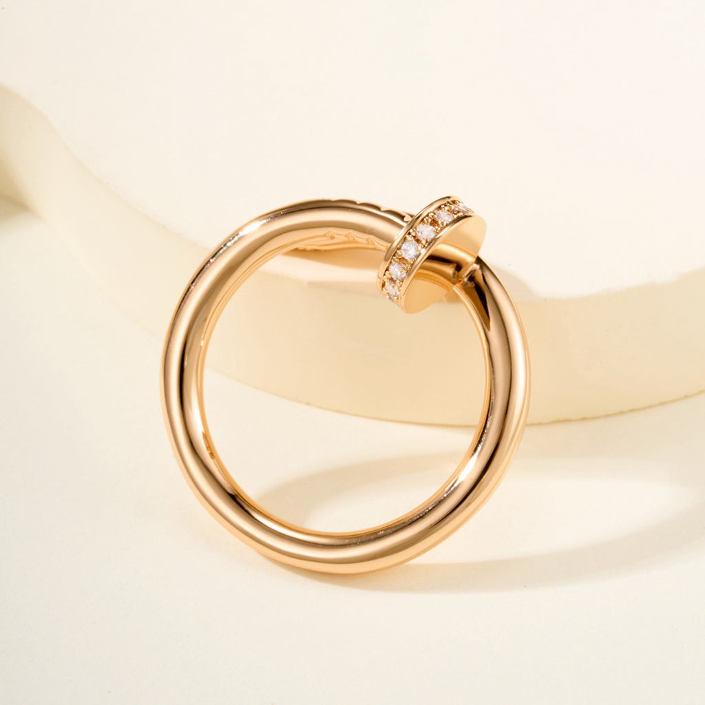 [Rani Jewelry] JUSTE RING 2.6MM HALF DIAMOND