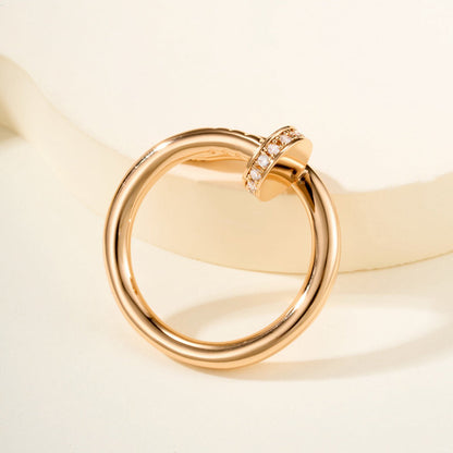 [Rani Jewelry] JUSTE RING 2.6MM HALF DIAMOND