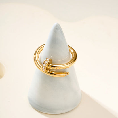[Rani Jewelry] JUSTE RING 2.6MM HALF DIAMOND
