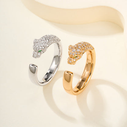 [Rani Jewelry] PANTHERE HALF DIAMOND SMALL RING