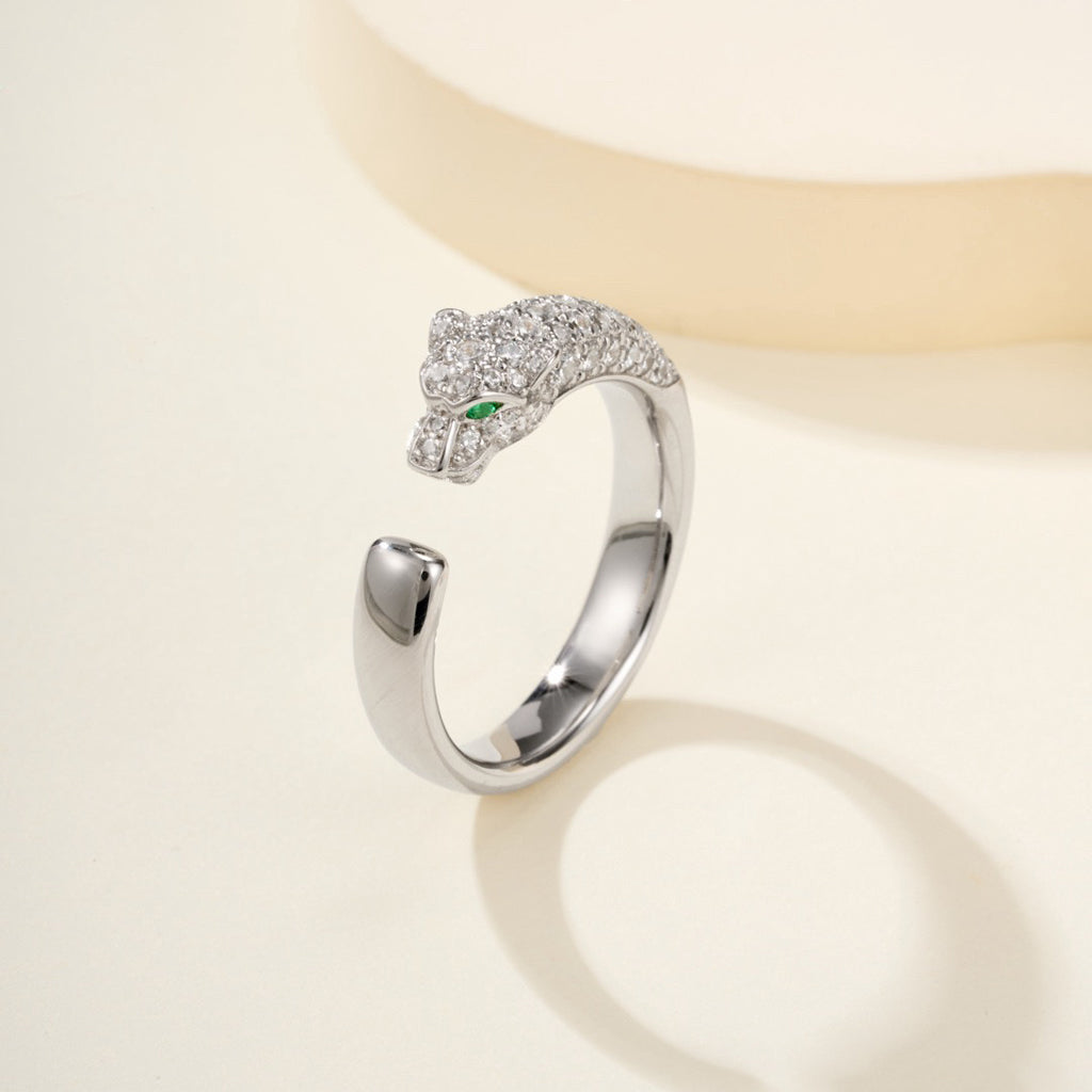 [Rani Jewelry] PANTHERE HALF DIAMOND SMALL RING