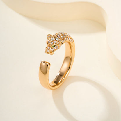 [Rani Jewelry] PANTHERE HALF DIAMOND SMALL RING