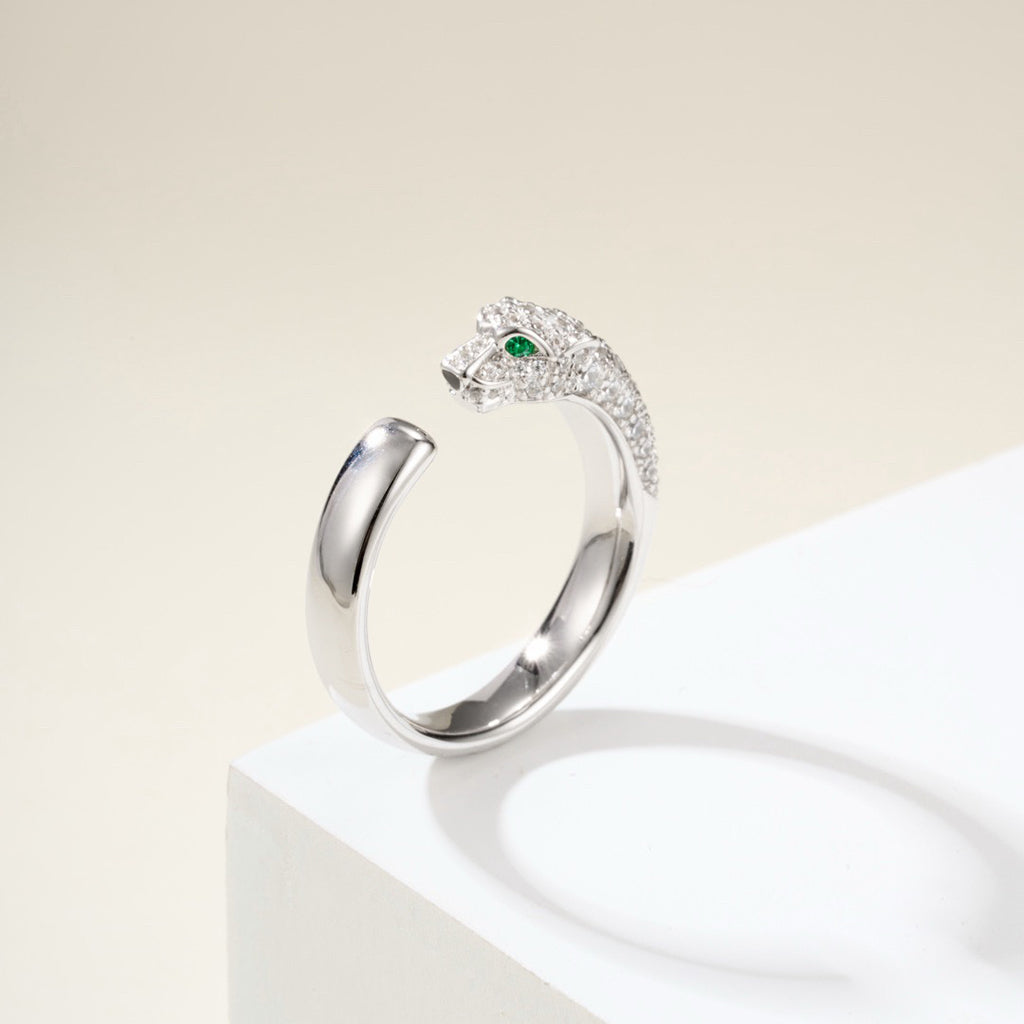 [Rani Jewelry] PANTHERE HALF DIAMOND SMALL RING