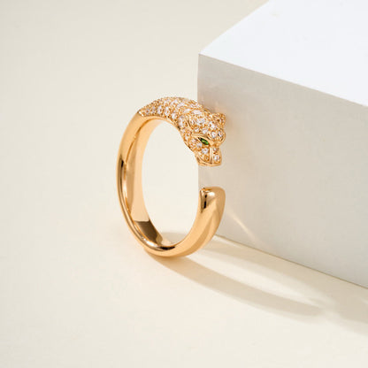 [Rani Jewelry] PANTHERE HALF DIAMOND SMALL RING