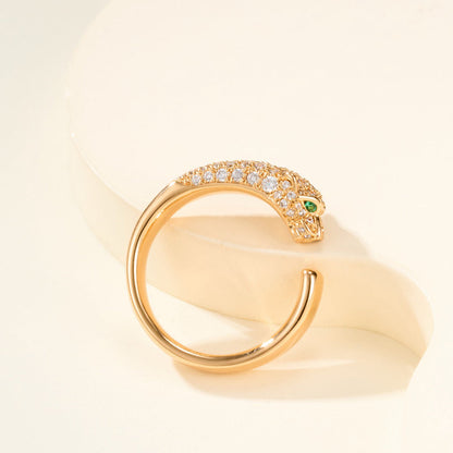 [Rani Jewelry] PANTHERE HALF DIAMOND SMALL RING