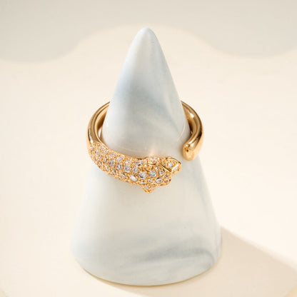 [Rani Jewelry] PANTHERE HALF DIAMOND SMALL RING
