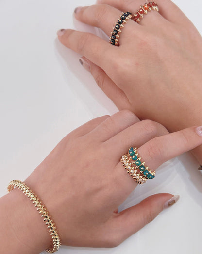 [Rani Jewelry] CLASH 7.9MM AGATE CHALCEDONY RING
