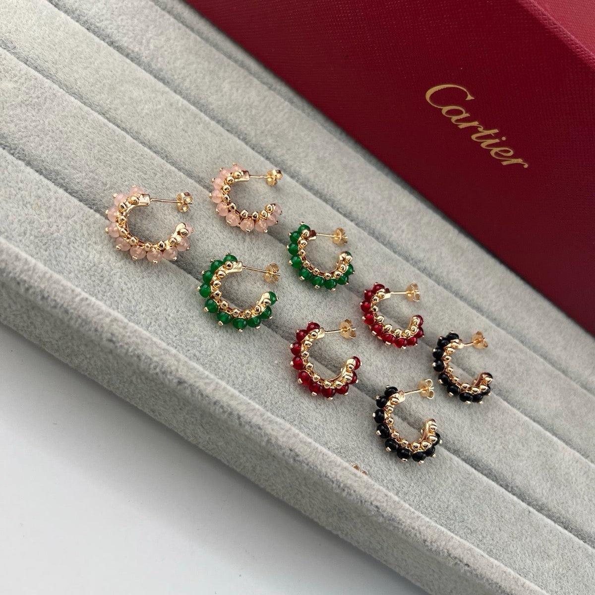 [Rani Jewelry] CLASH 7.9MM AGATE CHALCEDONY EARRINGS