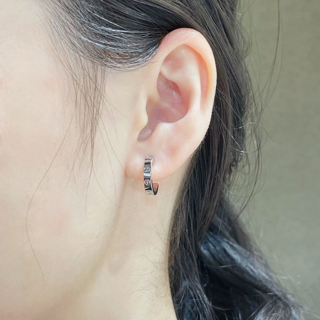 [Rani Jewelry] LOVE EARRINGS 2.65 MM NO DIAMOND SMALL