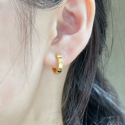 [Rani Jewelry] LOVE EARRINGS 2.65 MM NO DIAMOND SMALL