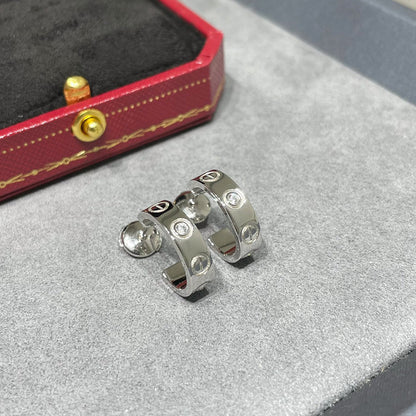 [Rani Jewelry] LOVE EARRINGS 5.7MM 2 DIAMONDS