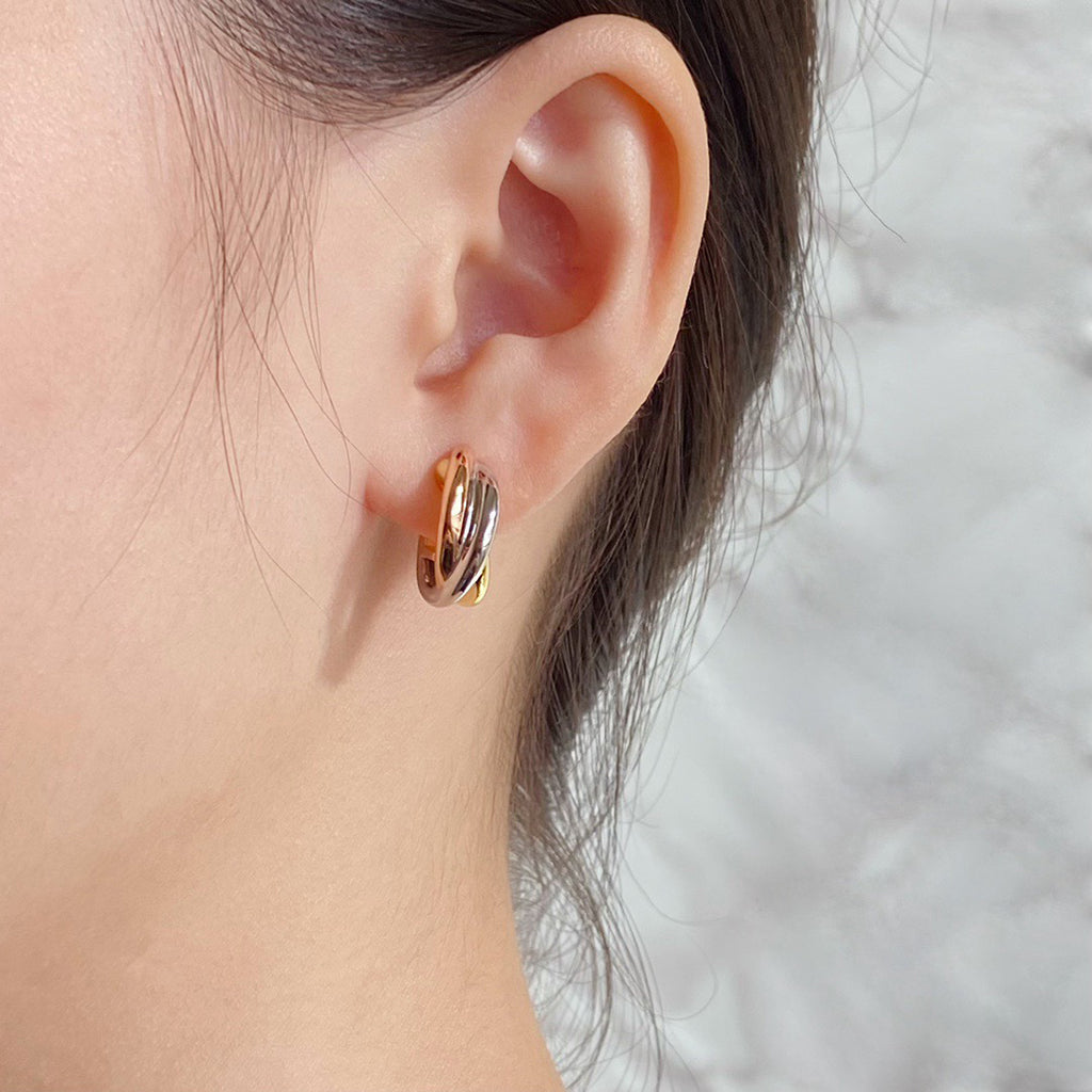 [Rani Jewelry] TRINITY ON DIAMOND CLASSIC EARRINGS