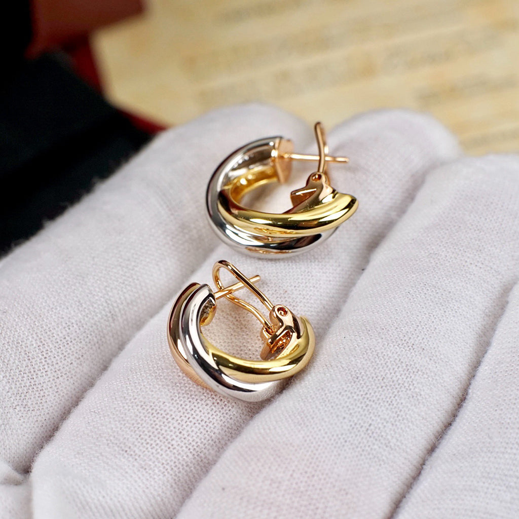 [Rani Jewelry] TRINITY ON DIAMOND CLASSIC EARRINGS