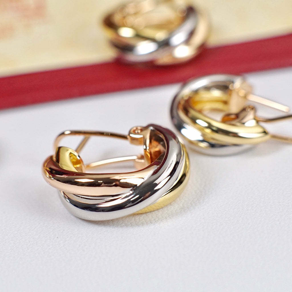 [Rani Jewelry] TRINITY ON DIAMOND CLASSIC EARRINGS