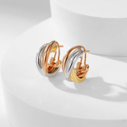 [Rani Jewelry] TRINITY ON DIAMOND CLASSIC EARRINGS