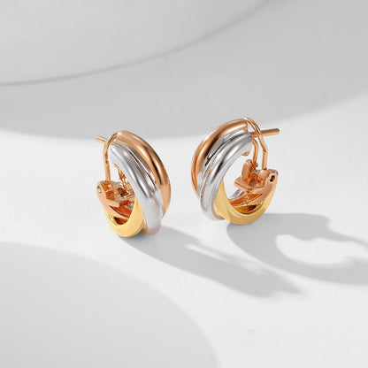 [Rani Jewelry] TRINITY ON DIAMOND CLASSIC EARRINGS