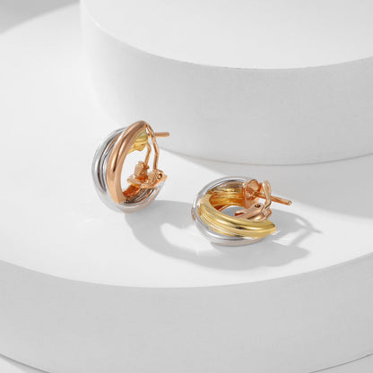 [Rani Jewelry] TRINITY ON DIAMOND CLASSIC EARRINGS