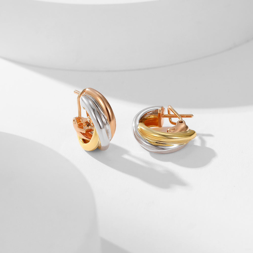 [Rani Jewelry] TRINITY ON DIAMOND CLASSIC EARRINGS