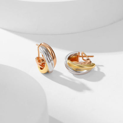 [Rani Jewelry] TRINITY ON DIAMOND CLASSIC EARRINGS