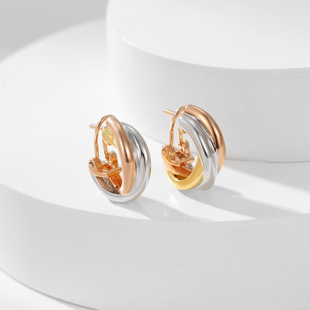 [Rani Jewelry] TRINITY ON DIAMOND CLASSIC EARRINGS