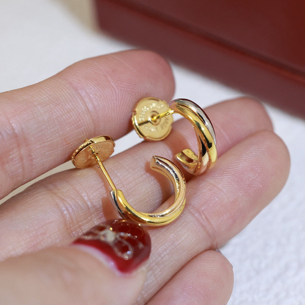 [Rani Jewelry] TRINITY ON DIAMOND MINI EARRINGS