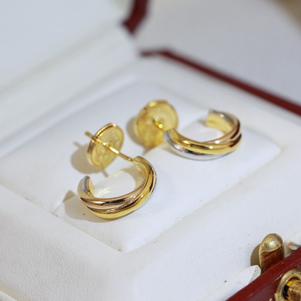 [Rani Jewelry] TRINITY ON DIAMOND MINI EARRINGS