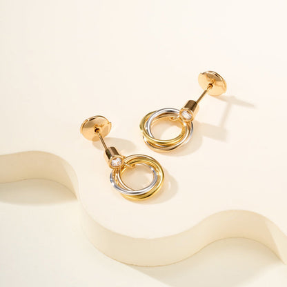 [Rani Jewelry] TRINITY ON DIAMOND  EARRINGS