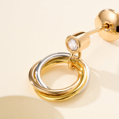 [Rani Jewelry] TRINITY ON DIAMOND  EARRINGS