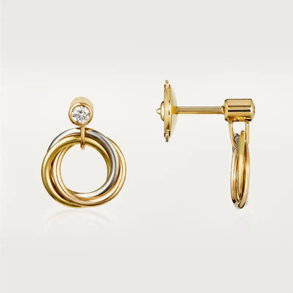 [Rani Jewelry] TRINITY ON DIAMOND  EARRINGS