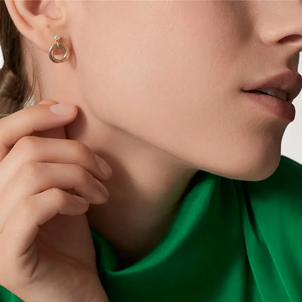 [Rani Jewelry] TRINITY ON DIAMOND  EARRINGS