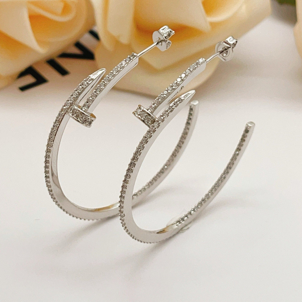 [Rani Jewelry] JUSTE FULL DIAMOND LARGE EARRINGS