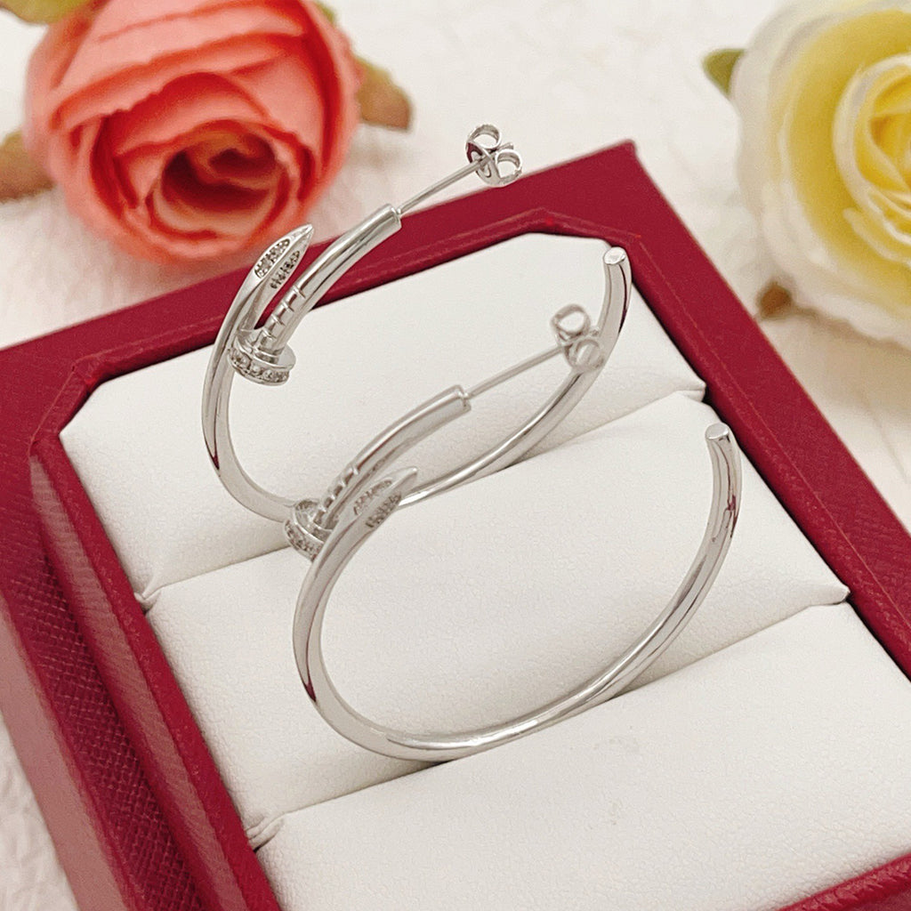 [Rani Jewelry] JUSTE HALF DIAMOND LARGE EARRINGS