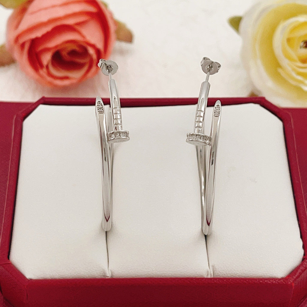 [Rani Jewelry] JUSTE HALF DIAMOND LARGE EARRINGS
