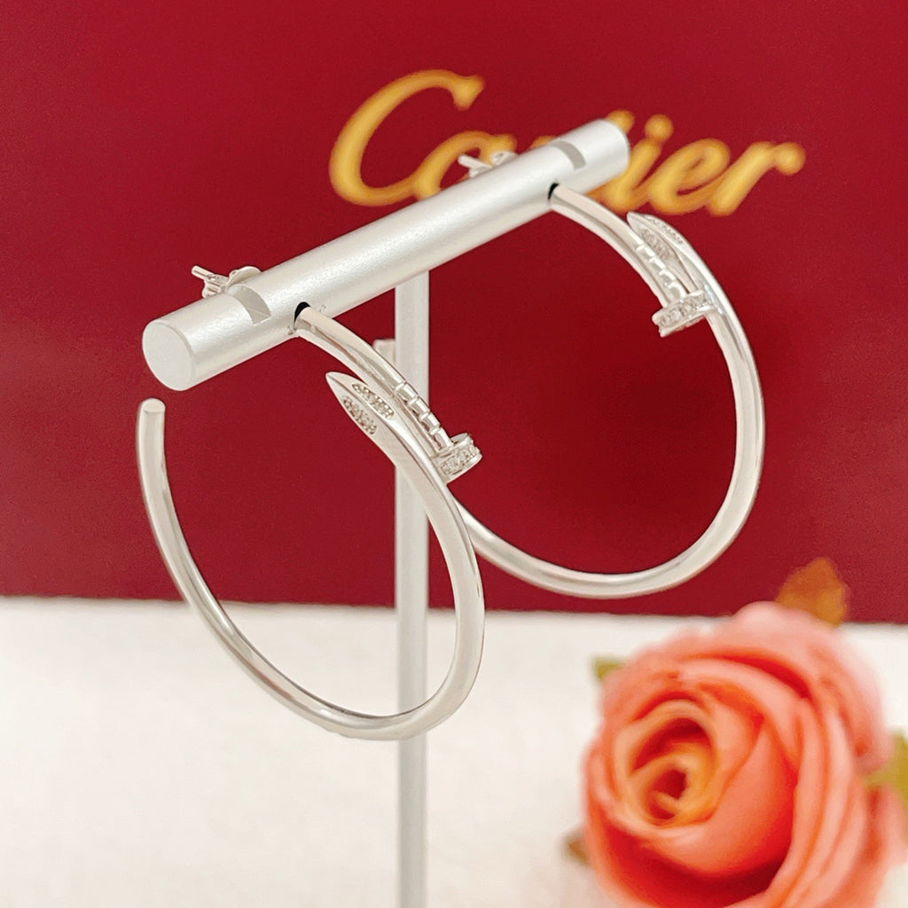[Rani Jewelry] JUSTE HALF DIAMOND LARGE EARRINGS
