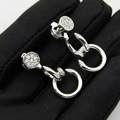 [Rani Jewelry] JUSTE HALF DIAMOND DOUBLE EARRINGS