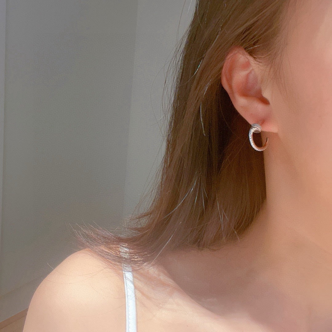 [Rani Jewelry] JUSTE FULL DIAMOND DOUBLE EARRINGS