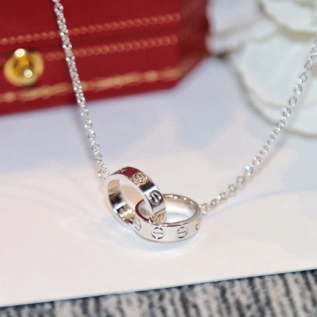 [Rani Jewelry] LOVE DOUBLE RING NECKLACE