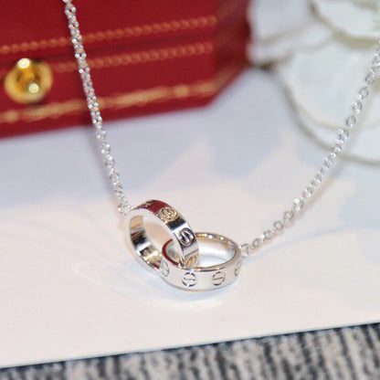 [Rani Jewelry] LOVE DOUBLE RING NECKLACE