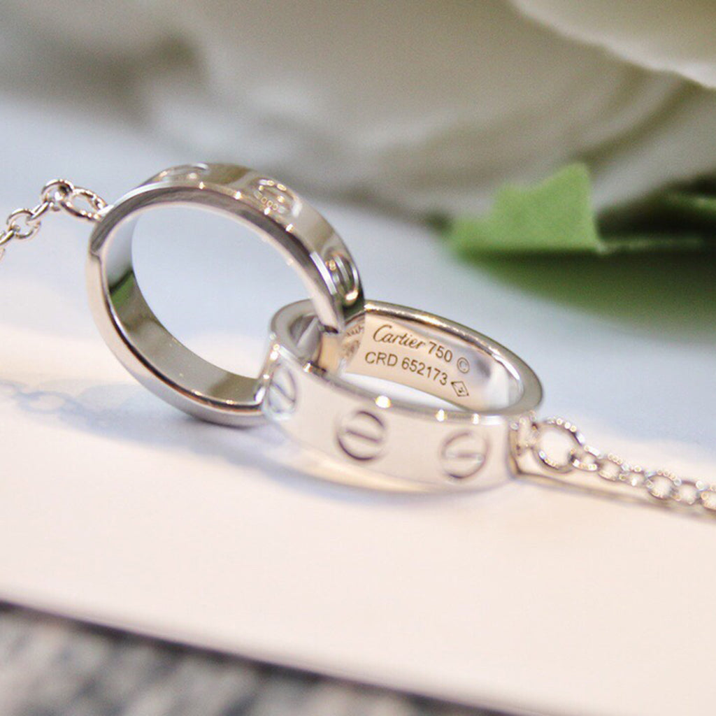 [Rani Jewelry] LOVE DOUBLE RING NECKLACE