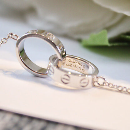 [Rani Jewelry] LOVE DOUBLE RING NECKLACE