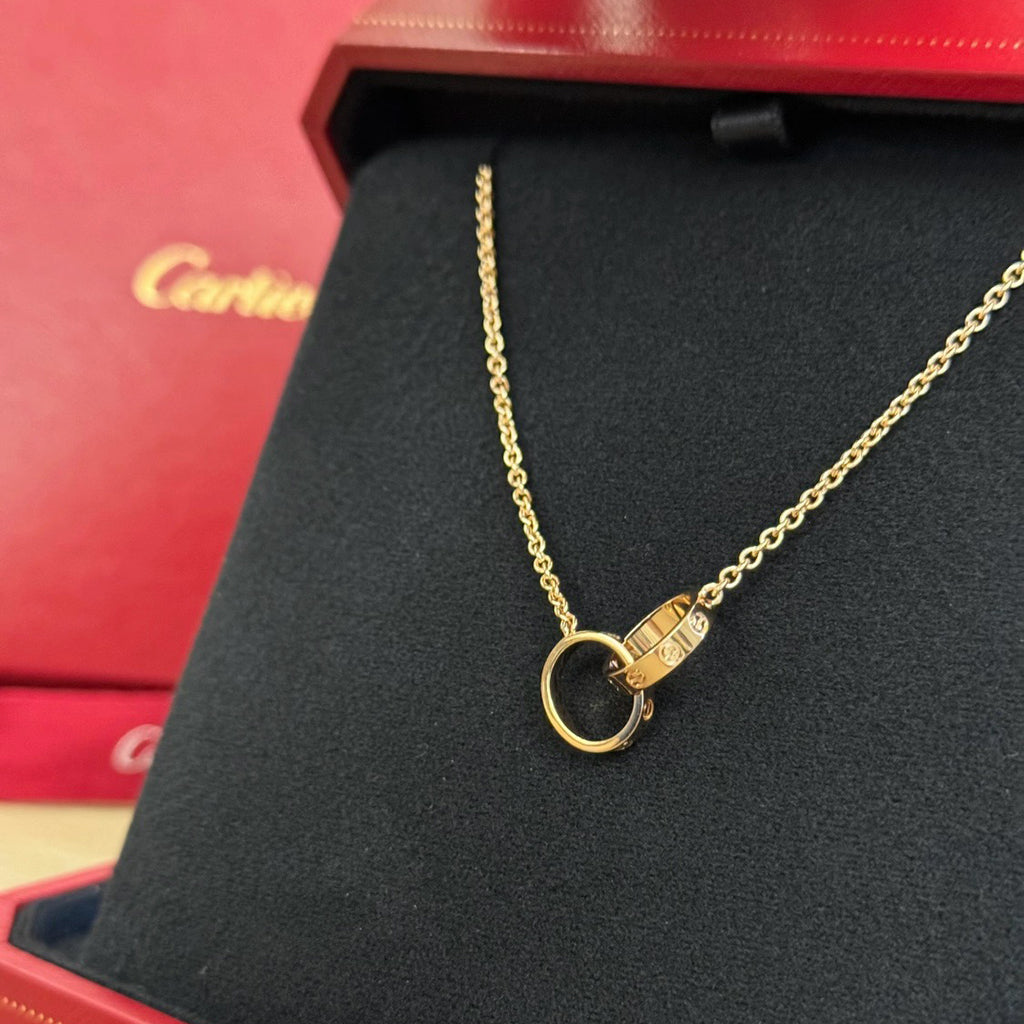 [Rani Jewelry] LOVE DOUBLE RING NECKLACE