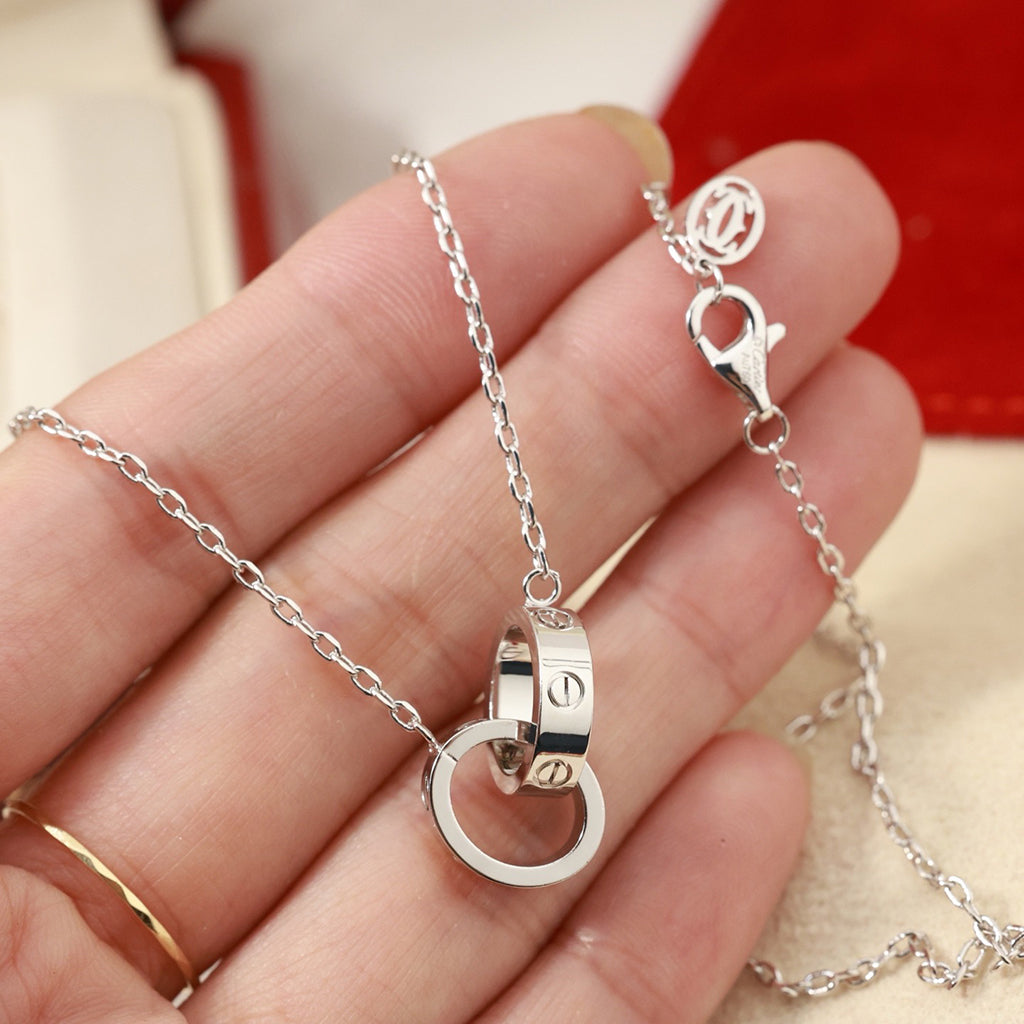[Rani Jewelry] LOVE DOUBLE RING NECKLACE