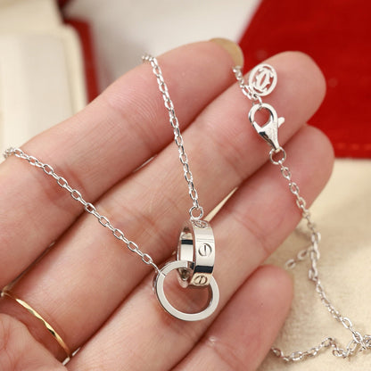 [Rani Jewelry] LOVE DOUBLE RING NECKLACE
