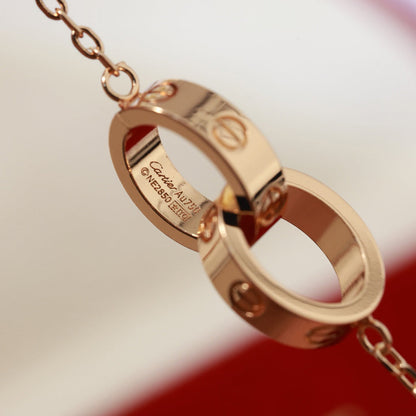 [Rani Jewelry] LOVE DOUBLE RING NECKLACE