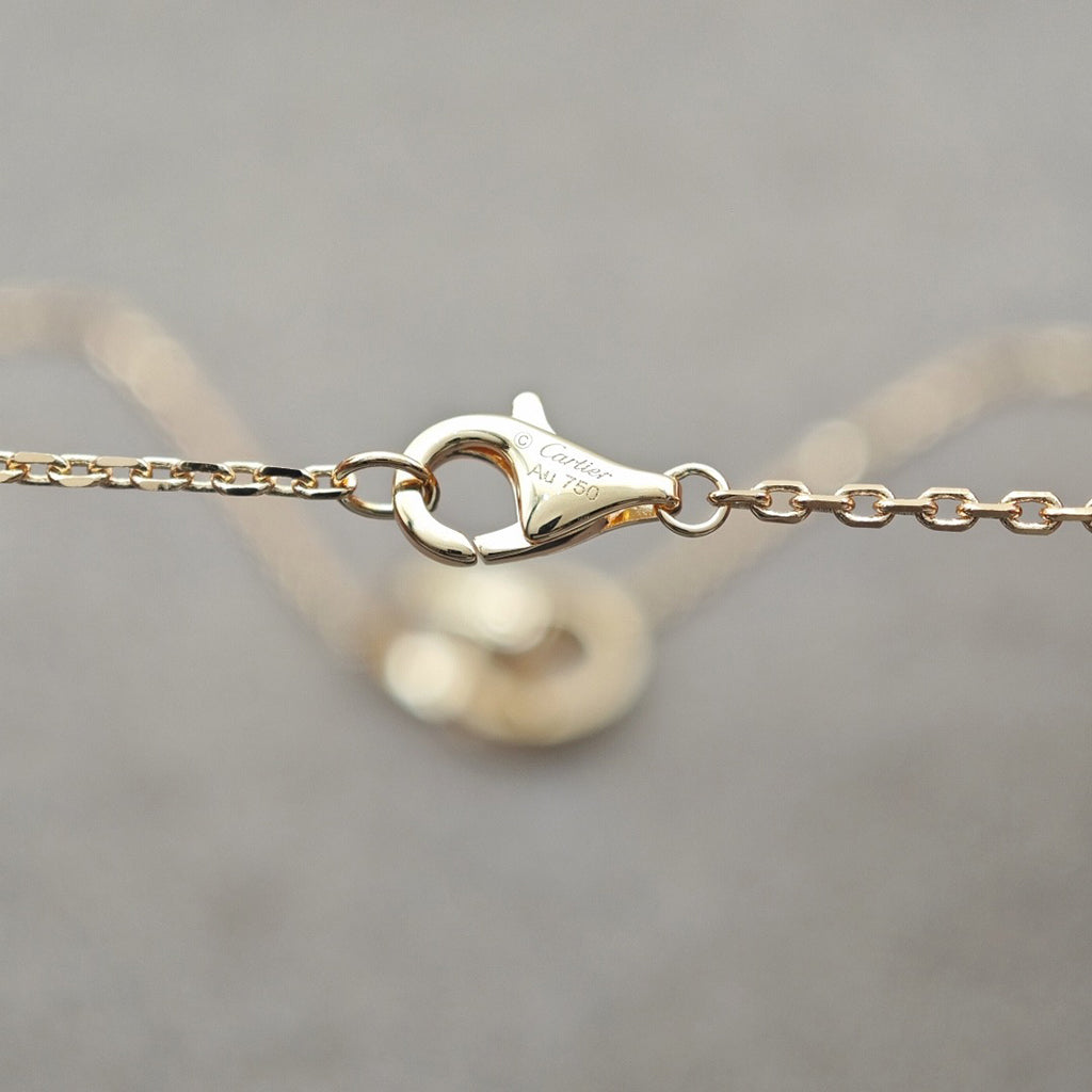 [Rani Jewelry] LOVE DOUBLE RING HALF DIAMOND NECKLACE
